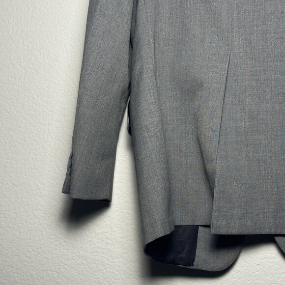 VTG Cricketeer Jacker Blazer Sports Coat Grey Plaid Mens 42R Formal Classic 90s - Picture 12 of 16